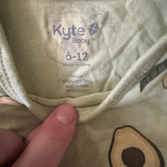 Kyte BABY Green and Black Bodysuit with Avocado Print - Picture 2 of 3